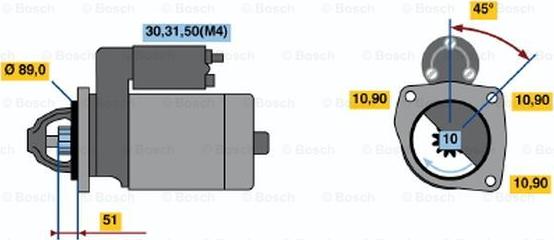 BOSCH 0 001 368 067 - Démarreur cwaw.fr