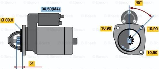 BOSCH 0 001 368 002 - Démarreur cwaw.fr