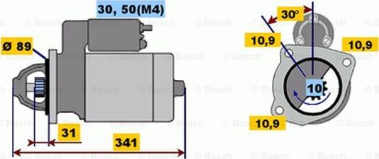 BOSCH 0 001 368 016 - Démarreur cwaw.fr