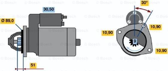 BOSCH 0 986 012 950 - Démarreur cwaw.fr