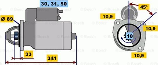 BOSCH 0 001 368 026 - Démarreur cwaw.fr