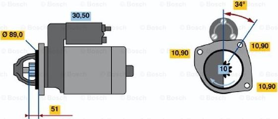 BOSCH 0 001 368 073 - Démarreur cwaw.fr