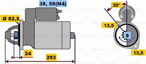 BOSCH 0 001 363 124 - Démarreur cwaw.fr