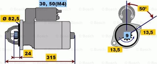 BOSCH 0 001 362 058 - Démarreur cwaw.fr