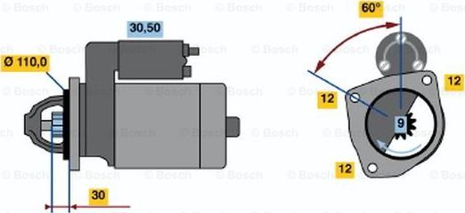 BOSCH 0 001 362 039 - Démarreur cwaw.fr