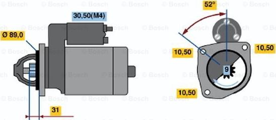 BOSCH 0 001 362 091 - Démarreur cwaw.fr