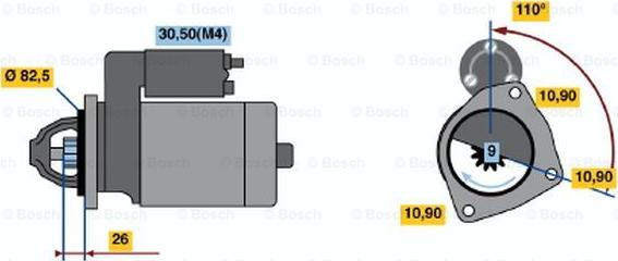 BOSCH 0 001 362 705 - Démarreur cwaw.fr