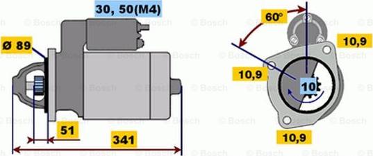 BOSCH 0 001 367 066 - Démarreur cwaw.fr