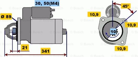 BOSCH 0 001 367 063 - Démarreur cwaw.fr