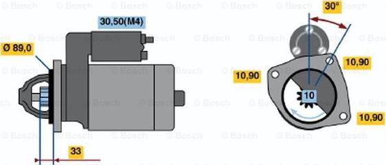 BOSCH 0 001 368 040 - Démarreur cwaw.fr