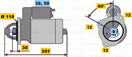 BOSCH 0 001 367 082 - Démarreur cwaw.fr