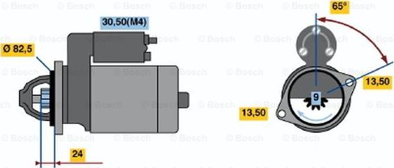 BOSCH 0 001 368 012 - Démarreur cwaw.fr