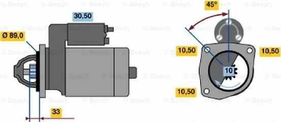 BOSCH 0 001 367 022 - Démarreur cwaw.fr