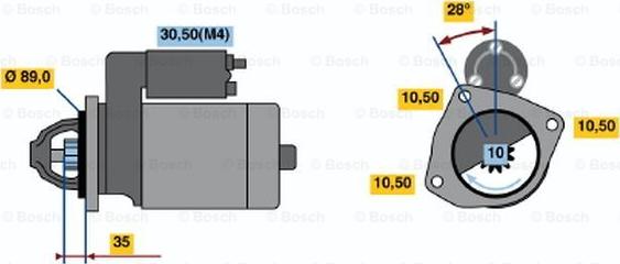 BOSCH 0 001 367 071 - Démarreur cwaw.fr