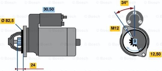 BOSCH 0 001 314 018 - Démarreur cwaw.fr