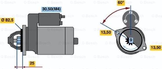 BOSCH 0 001 314 017 - Démarreur cwaw.fr