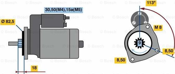 BOSCH 0 001 316 001 - Démarreur cwaw.fr