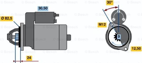 BOSCH 0 001 313 006 - Démarreur cwaw.fr