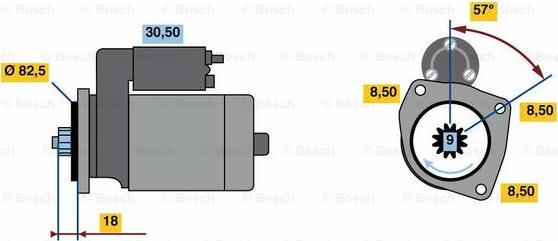 BOSCH 0 001 312 108 - Démarreur cwaw.fr