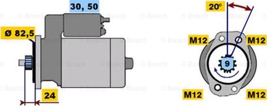 BOSCH 0 001 312 103 - Démarreur cwaw.fr