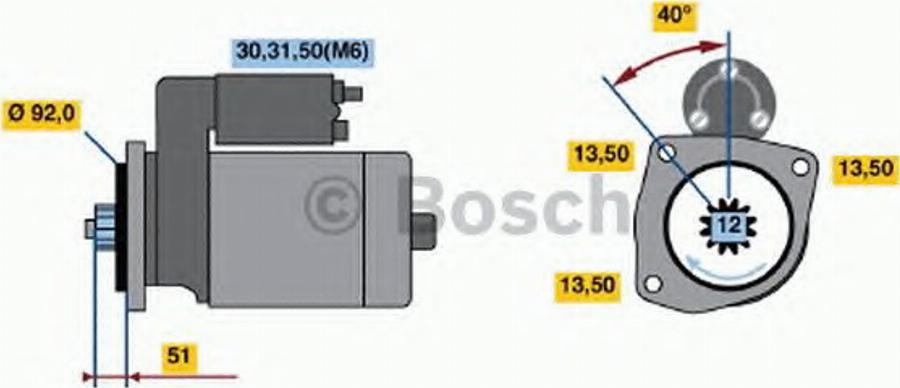 BOSCH 0001330011 - Démarreur cwaw.fr