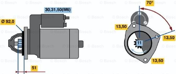 BOSCH 0 001 371 004 - Démarreur cwaw.fr