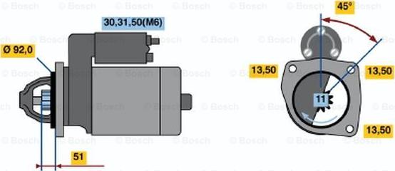 BOSCH 0 001 371 014 - Démarreur cwaw.fr