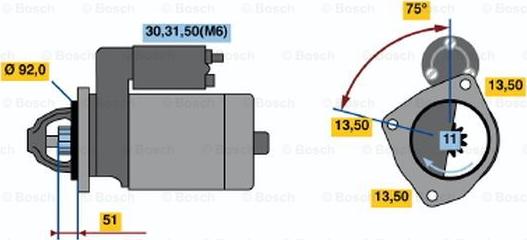 BOSCH 0 001 371 012 - Démarreur cwaw.fr