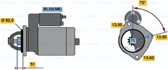 BOSCH 0 001 372 005 - Démarreur cwaw.fr