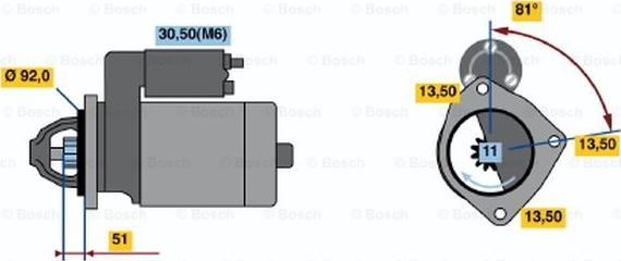 BOSCH 0 001 372 006 - Démarreur cwaw.fr