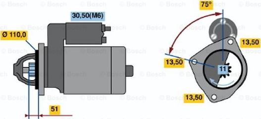 BOSCH 0 001 372 007 - Démarreur cwaw.fr