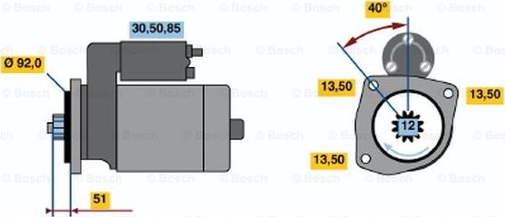 BOSCH 0 001 241 005 - Démarreur cwaw.fr