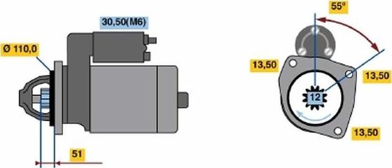 BOSCH 0 001 241 019 - Démarreur cwaw.fr