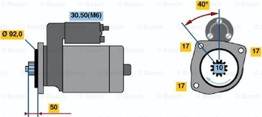 BOSCH 0 001 241 016 - Démarreur cwaw.fr