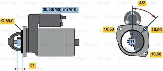 BOSCH 0 001 263 014 - Démarreur cwaw.fr