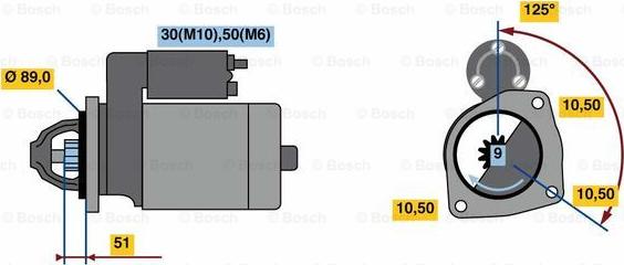 BOSCH 0 001 263 016 - Démarreur cwaw.fr