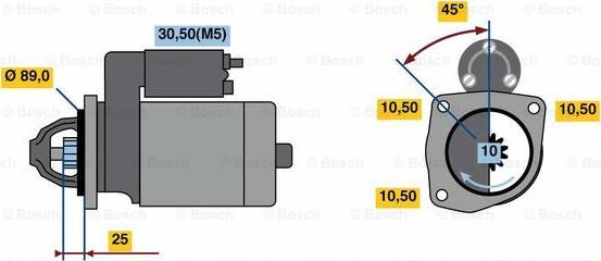 BOSCH 0 001 263 010 - Démarreur cwaw.fr