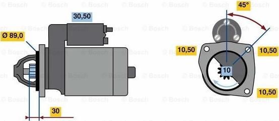 BOSCH 0 001 262 020 - Démarreur cwaw.fr