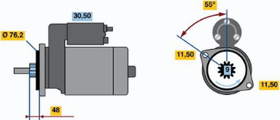 BOSCH 0 001 208 429 - Démarreur cwaw.fr