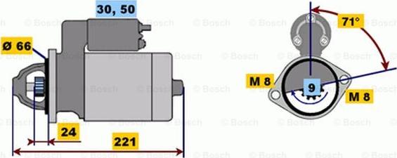 BOSCH 0 001 208 507 - Démarreur cwaw.fr