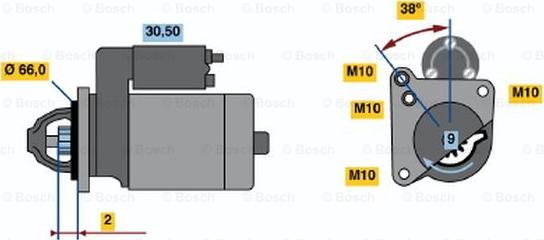 BOSCH 0 001 208 517 - Démarreur cwaw.fr