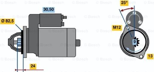 BOSCH 0 001 208 208 - Démarreur cwaw.fr