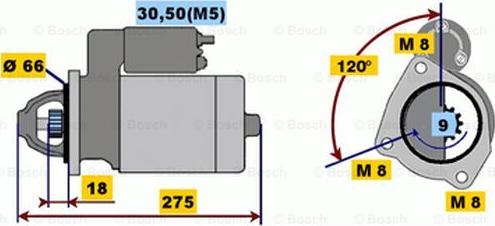 BOSCH 0 001 208 226 - Démarreur cwaw.fr