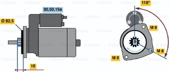 BOSCH 0 001 208 711 - Démarreur cwaw.fr