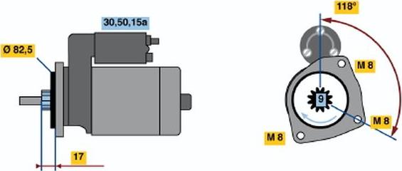 BOSCH 0 001 208 712 - Démarreur cwaw.fr