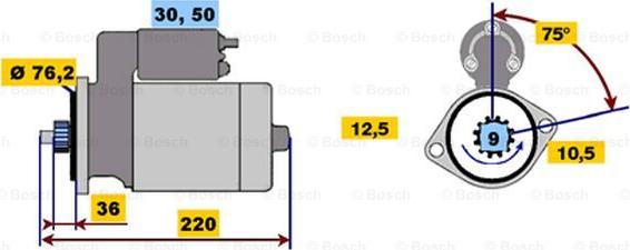 BOSCH 0 001 211 992 - Démarreur cwaw.fr