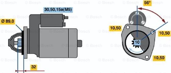 BOSCH 0 001 211 513 - Démarreur cwaw.fr