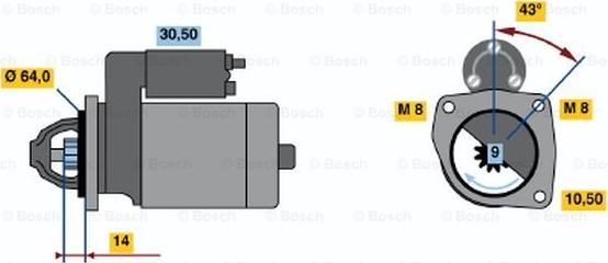 BOSCH 0 001 211 536 - Démarreur cwaw.fr