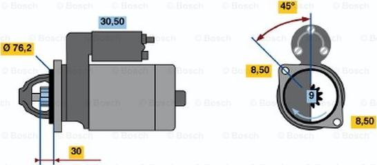 BOSCH 0 001 211 225 - Démarreur cwaw.fr