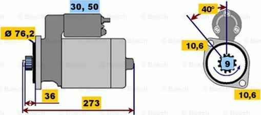 BOSCH 0 001 218 148 - Démarreur cwaw.fr